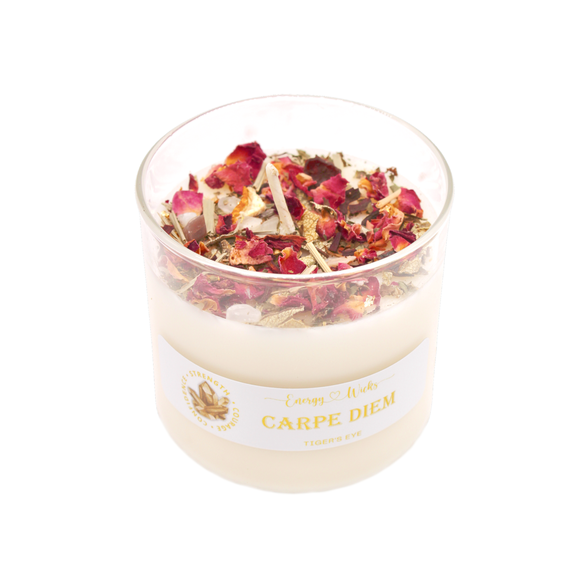 Carpe Diem Crystal Candle
