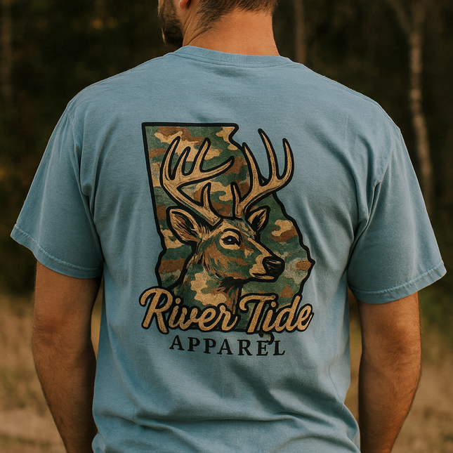 Georgia Vintage Camo Buck Tee Shirt