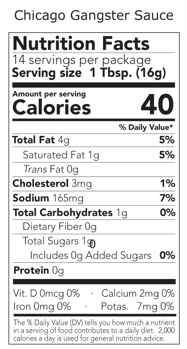 Chicago Gangster Sauce