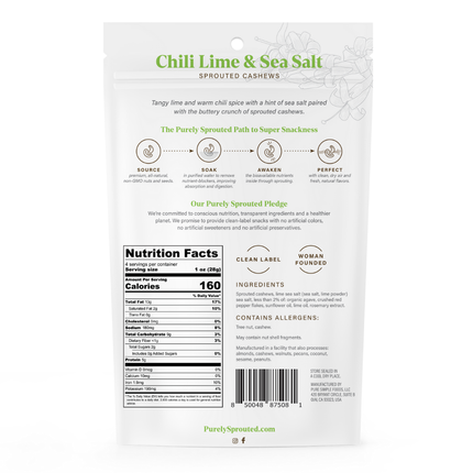 Chili Lime & Sea Salt, Sprouted Cashews