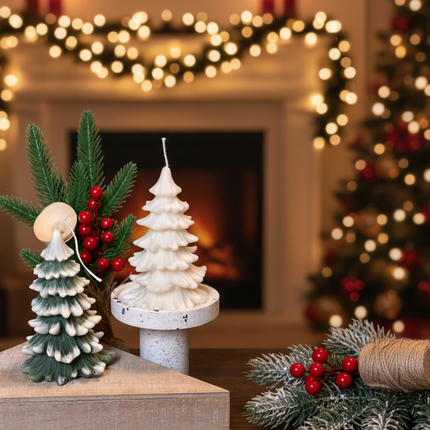 Christmas Tree Candles - Cedar Trees Holiday Decor