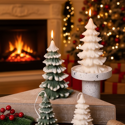 Christmas Tree Candles - Cedar Trees Holiday Decor