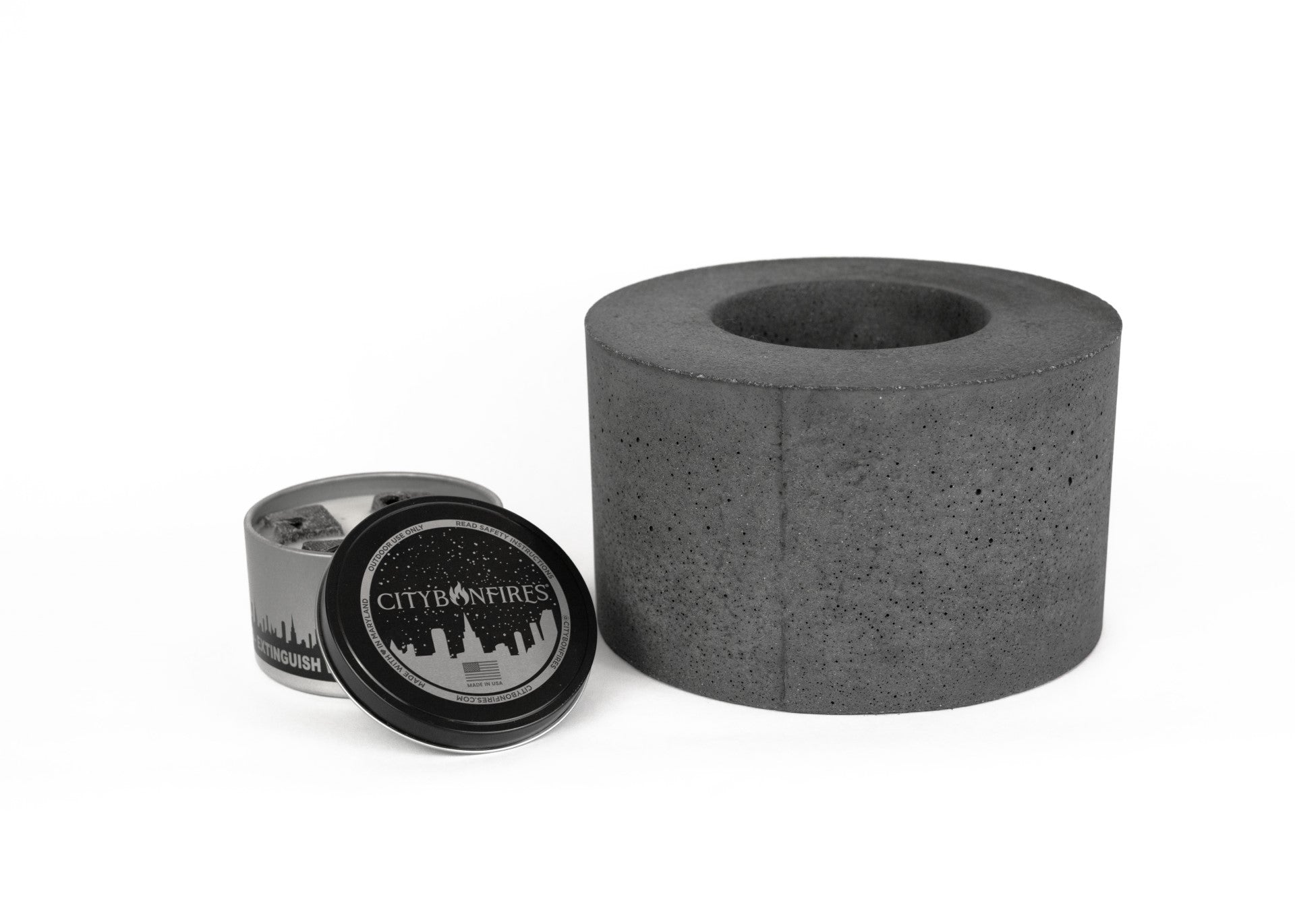 City Bonfires Classic Cylinder Concrete Fire Pit