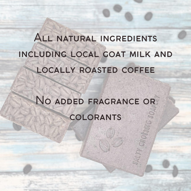 Coffee Scrub Soap | Handmade Goat Milk Artisan Bar | All Natural Ingredients | Gift for Javaphile | Ecofriendly Recycled Zero Waste Package