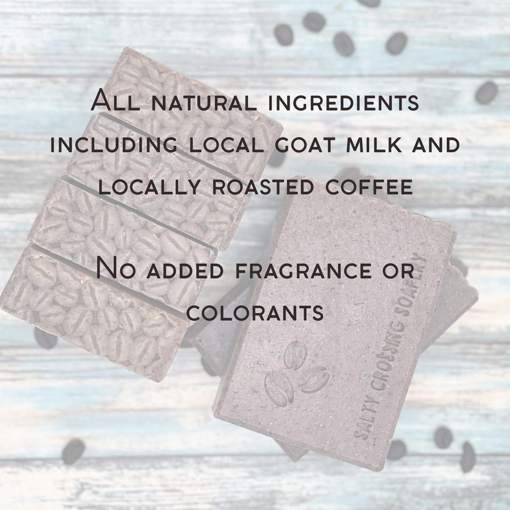 Coffee Scrub Soap | Handmade Goat Milk Artisan Bar | All Natural Ingredients | Gift for Javaphile | Ecofriendly Recycled Zero Waste Package