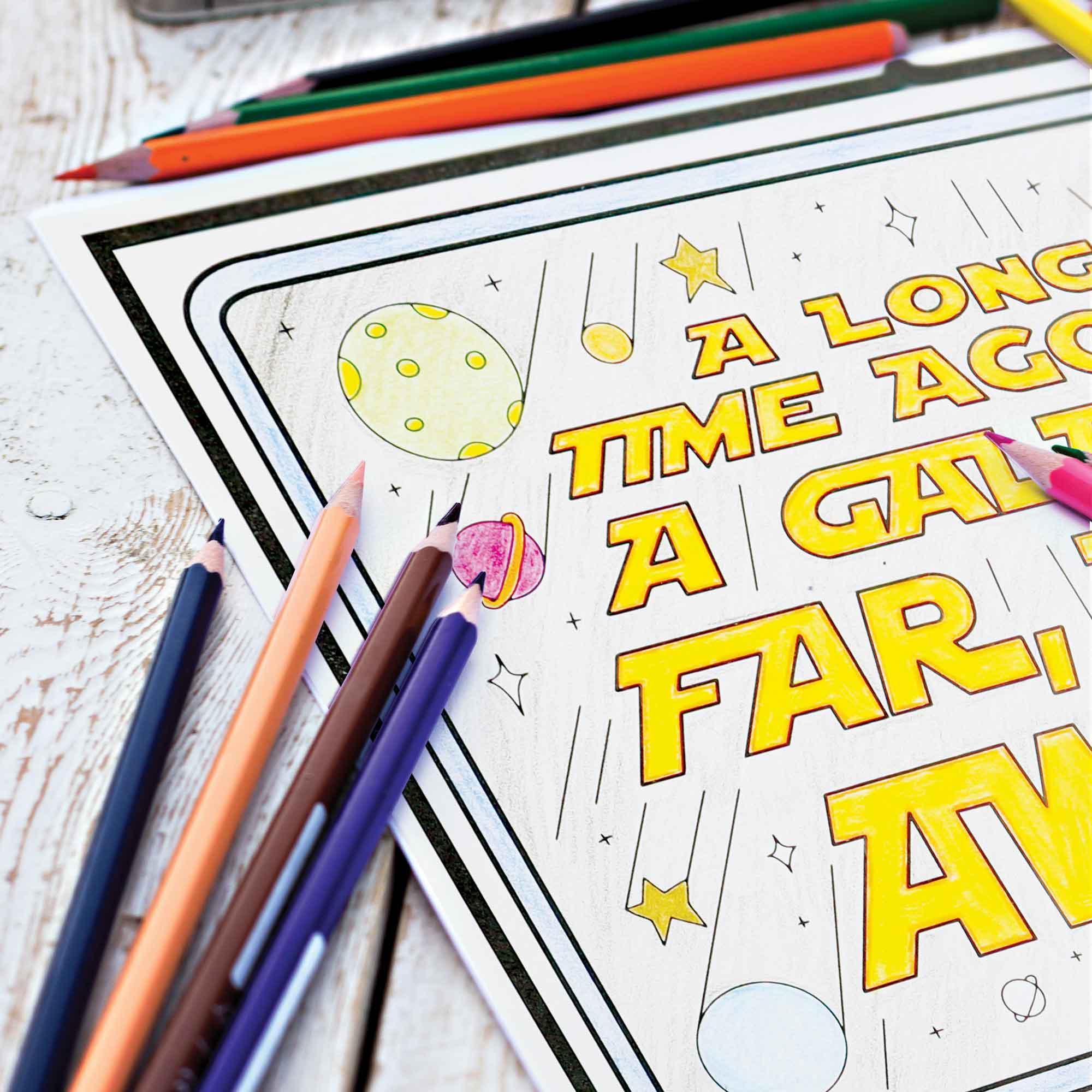 Color Wars Bundle Colored Pencils & Coloring Pages