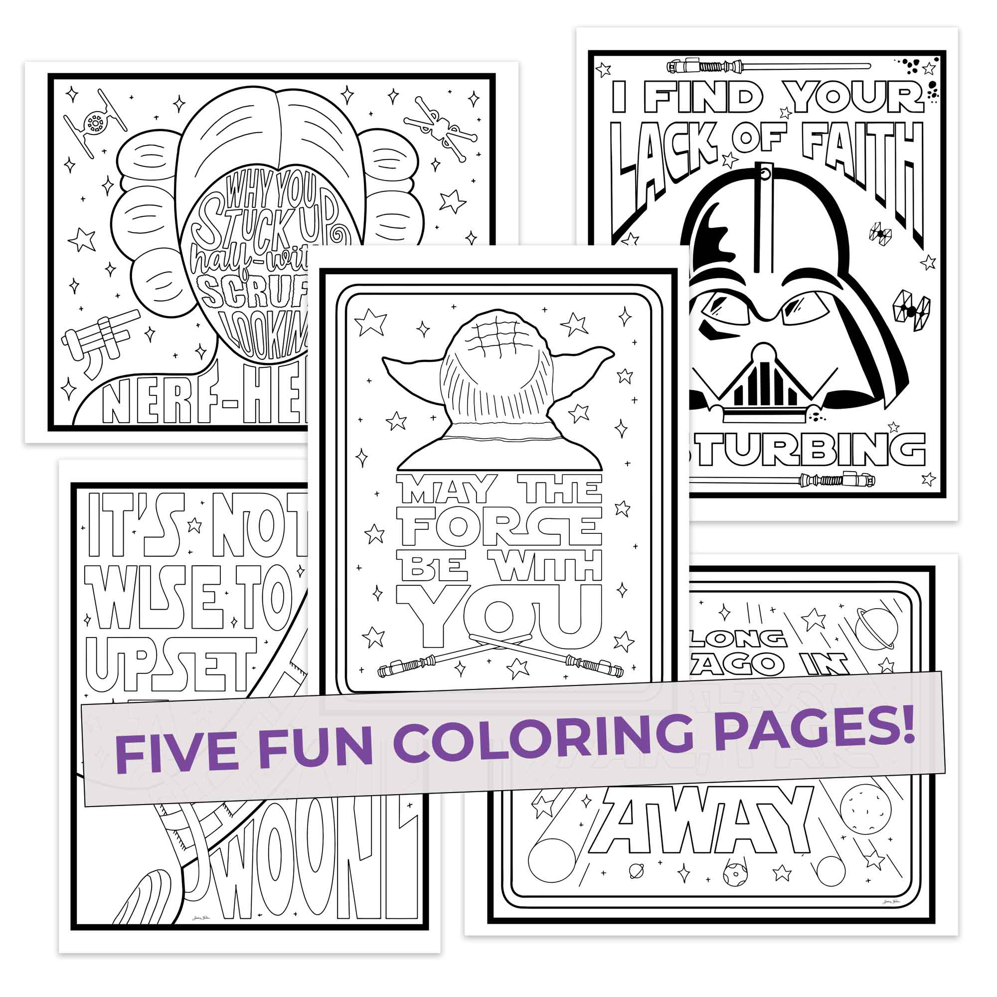 Colors Wars Coloring Pages (5 Pack)