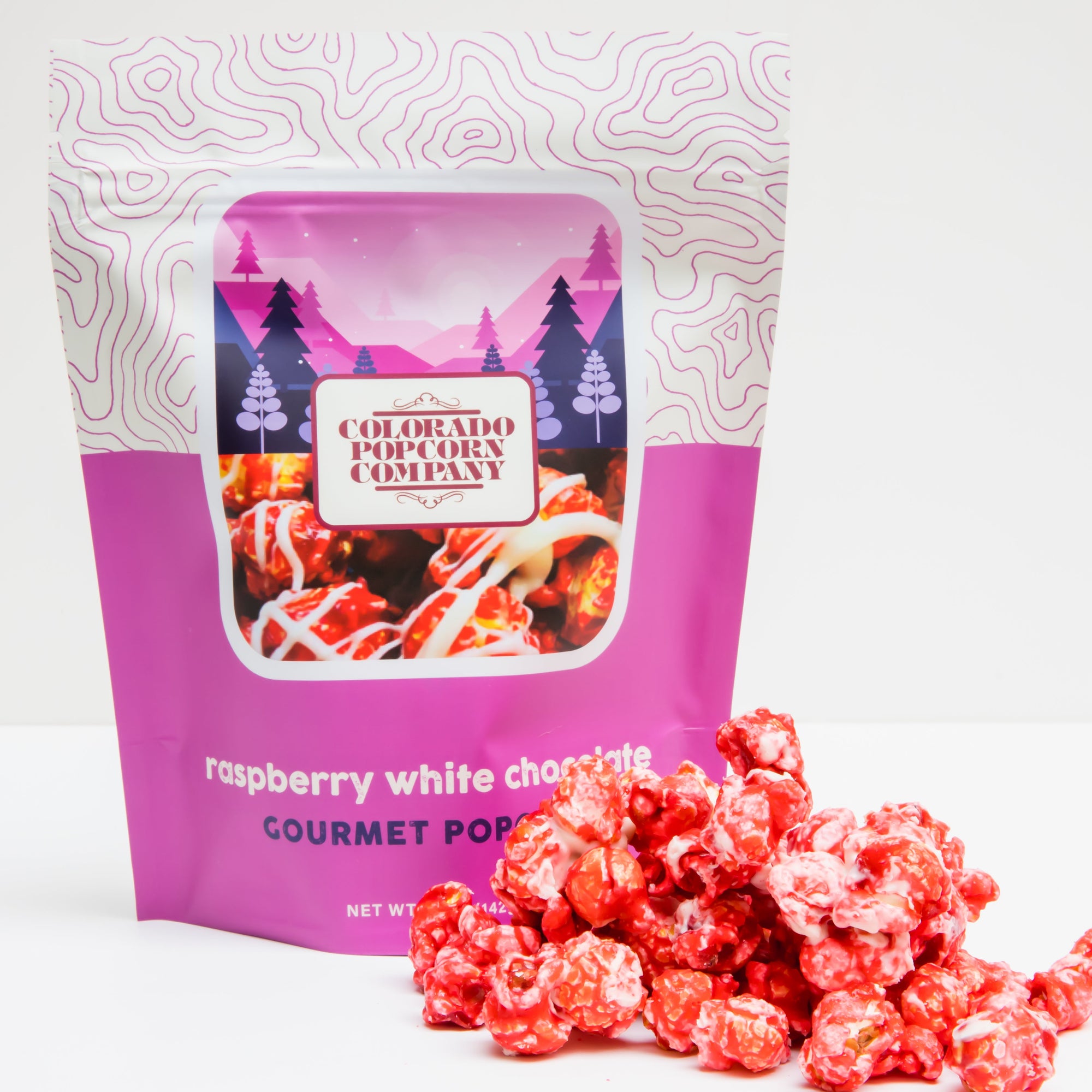 Raspberry White Chocolate Popcorn