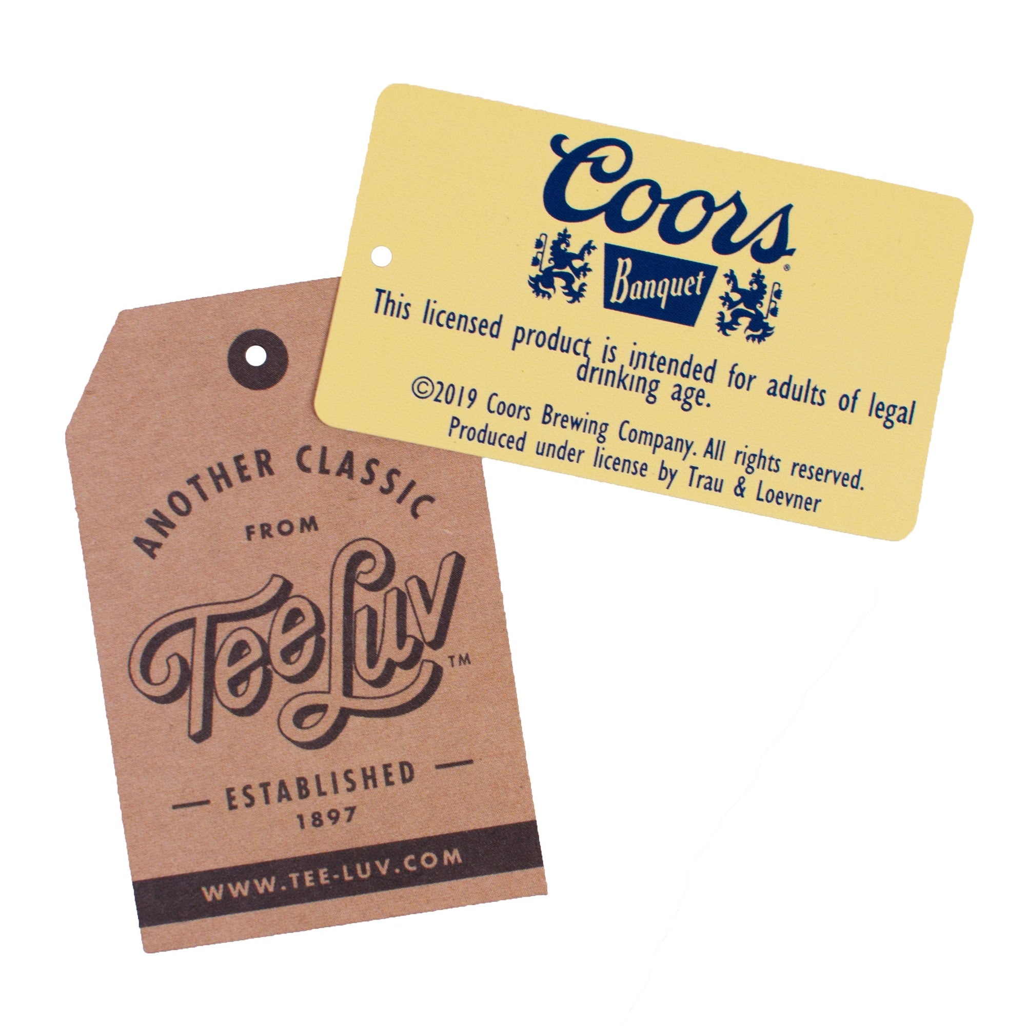 Made in the USA Coors Banquet Golden Colorado Front and Back Beer T-Shirt - Asphalt Gray