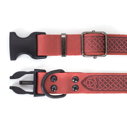 Celtic Sport Coral Reef Leather Dog Collar