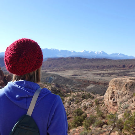 Crochet Simple Slouch Hat | Red Slouchy Beanie