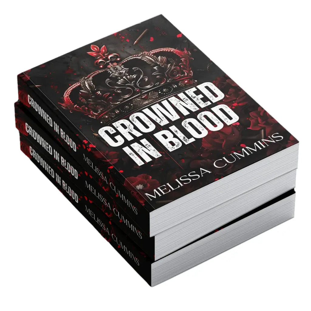 Crowned In Blood - Dark Mafia Age Gap Romance Paperback - Signed & Foiled