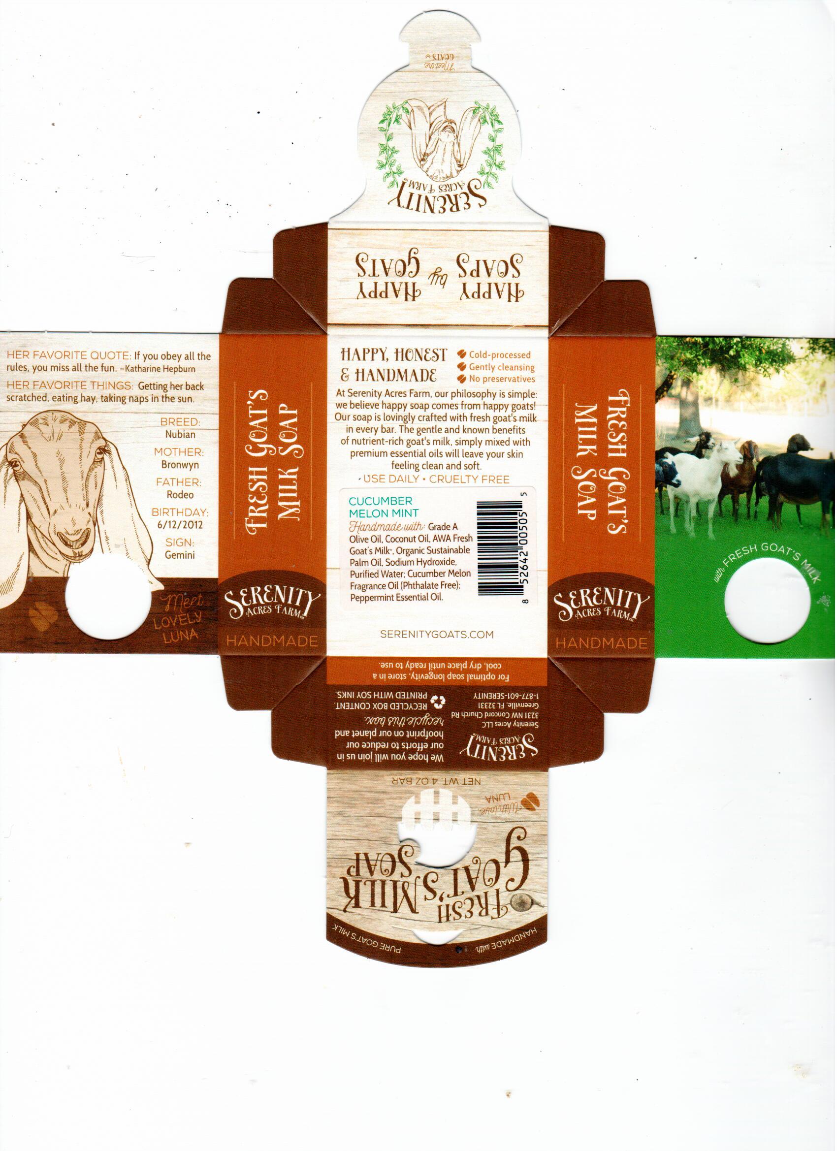 Goat's Milk Soap - Cucumber Melon Mint