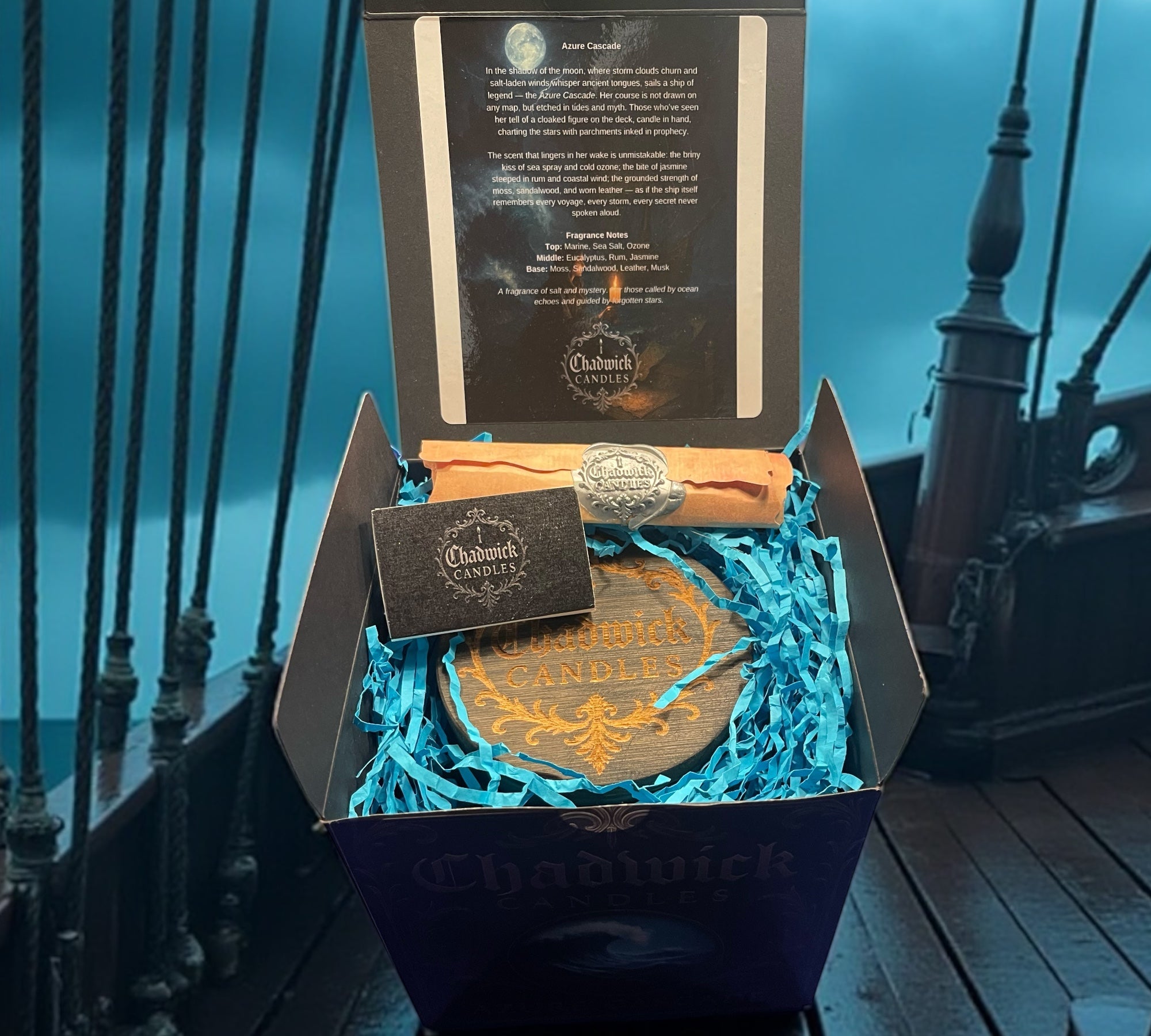 Azure Cascade Candle