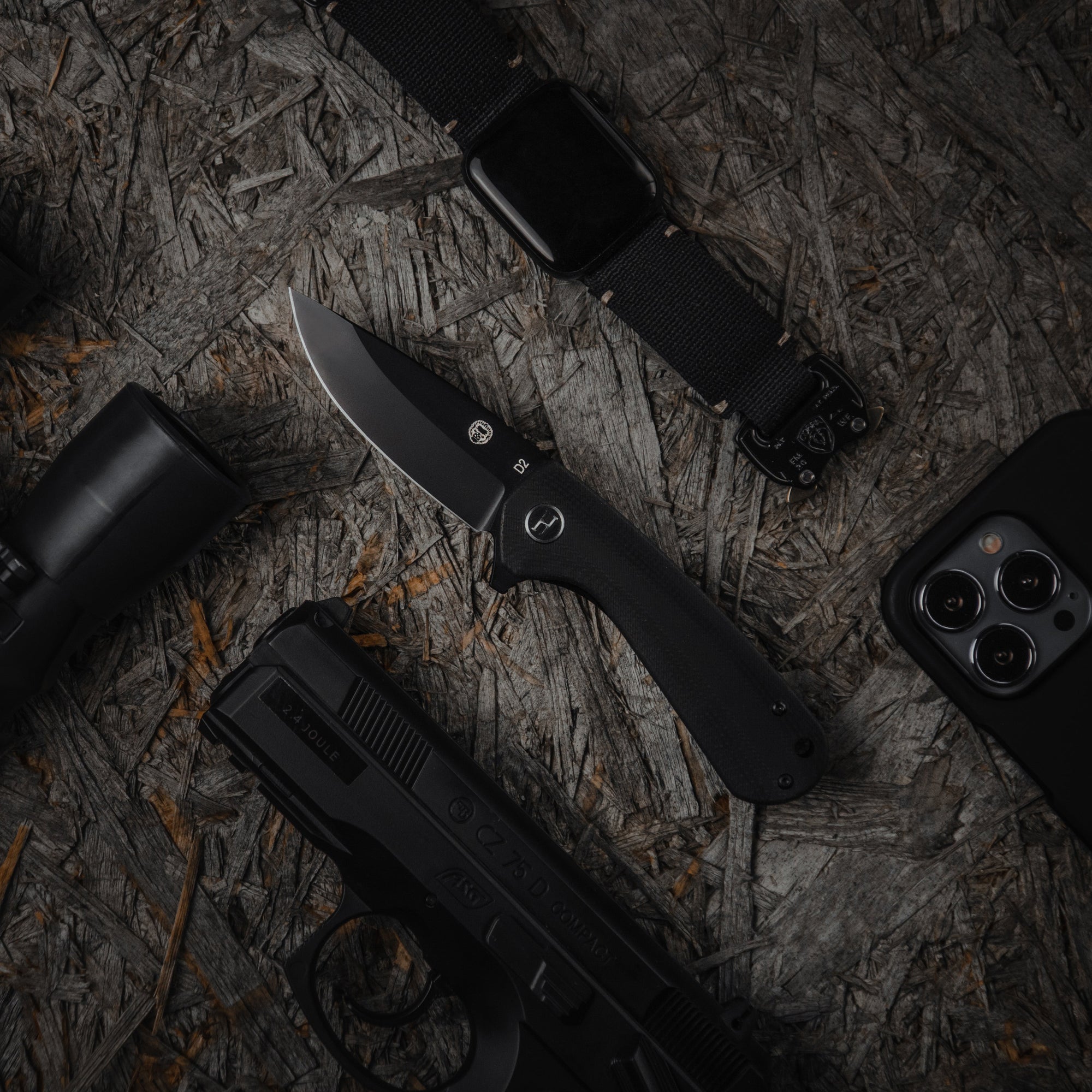 Holtzman's The Peasant Folding Pocket Knife Giftset for Men and Women (Black)