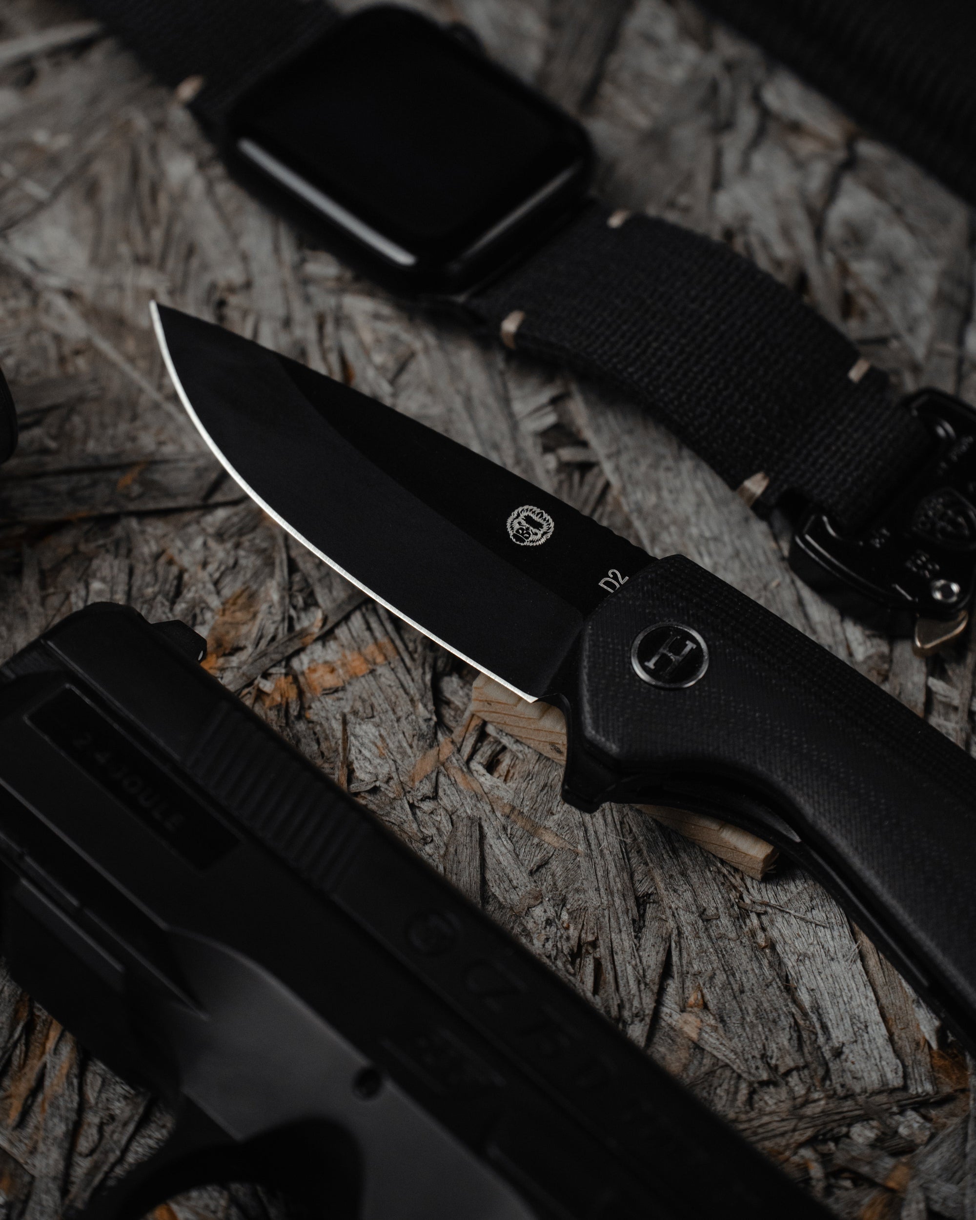 Holtzman's The Peasant Folding Pocket Knife Giftset for Men and Women (Black and Blue)