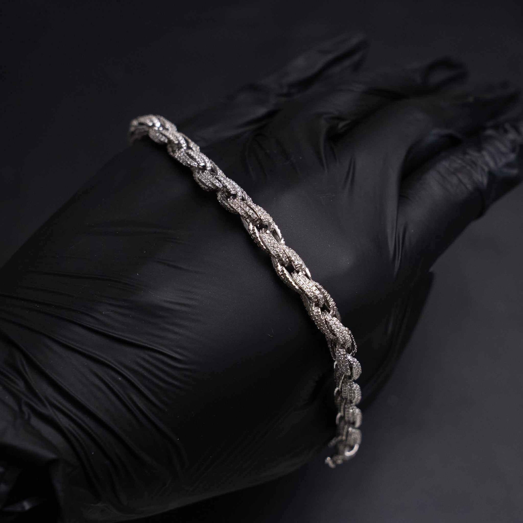 Moissanite 6mm Rope Bracelet 925 Sterling Silver