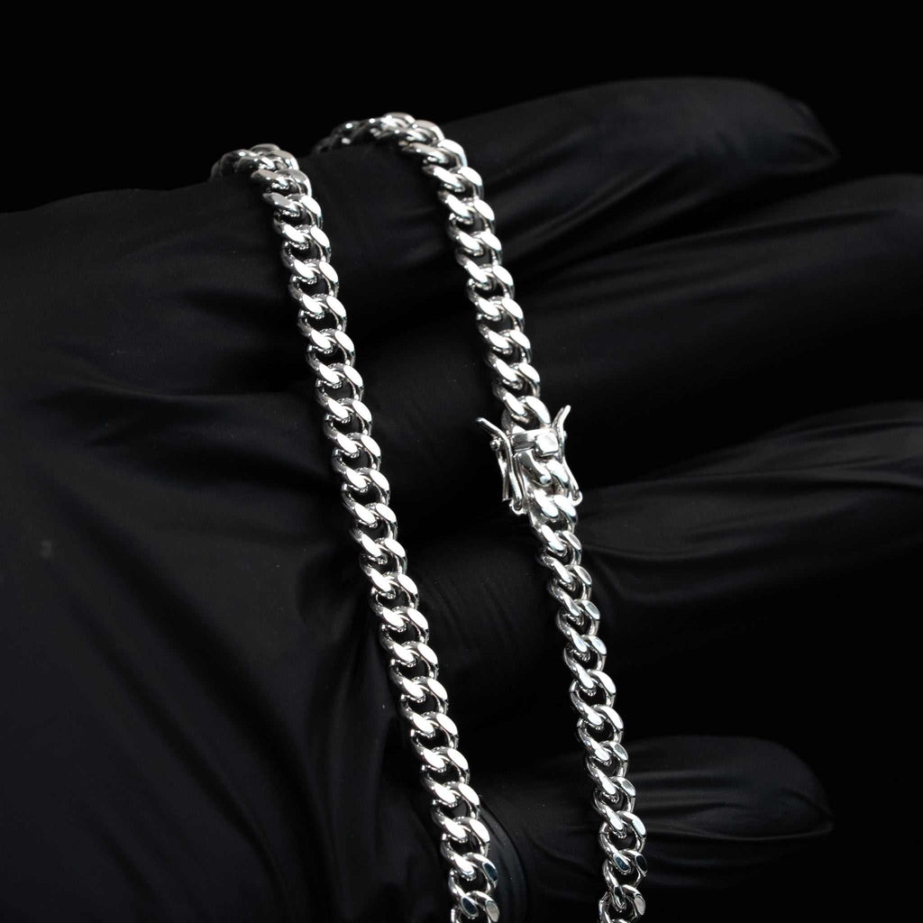 Miami Cuban Link Chains - Solid 925 Sterling Silver 5/8mm