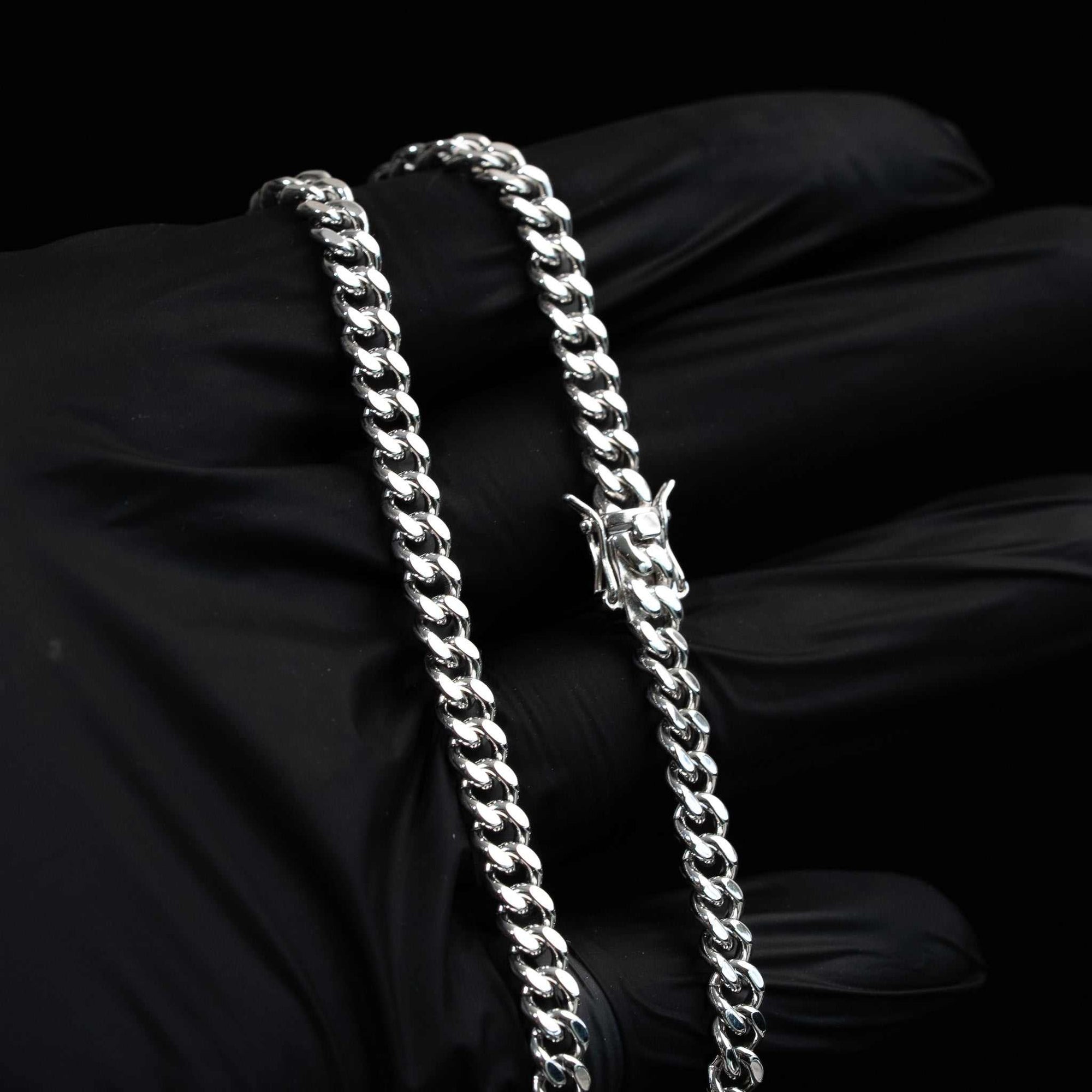 Miami Cuban Link Chains - Solid 925 Sterling Silver 5/8mm
