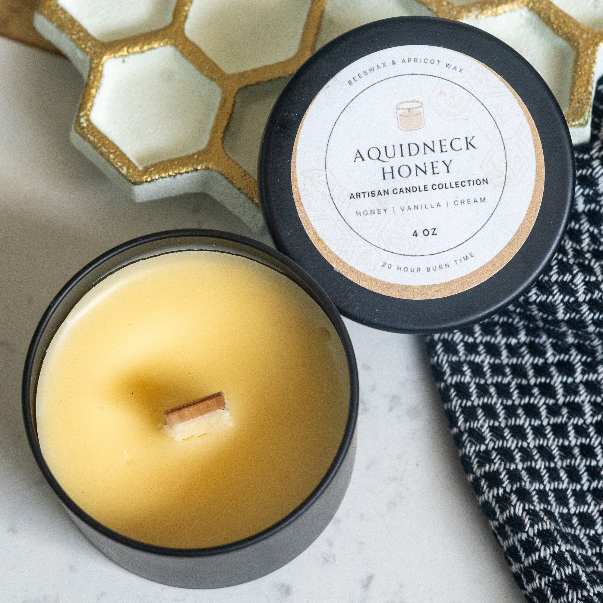 Honey & Vanilla Beeswax Candle