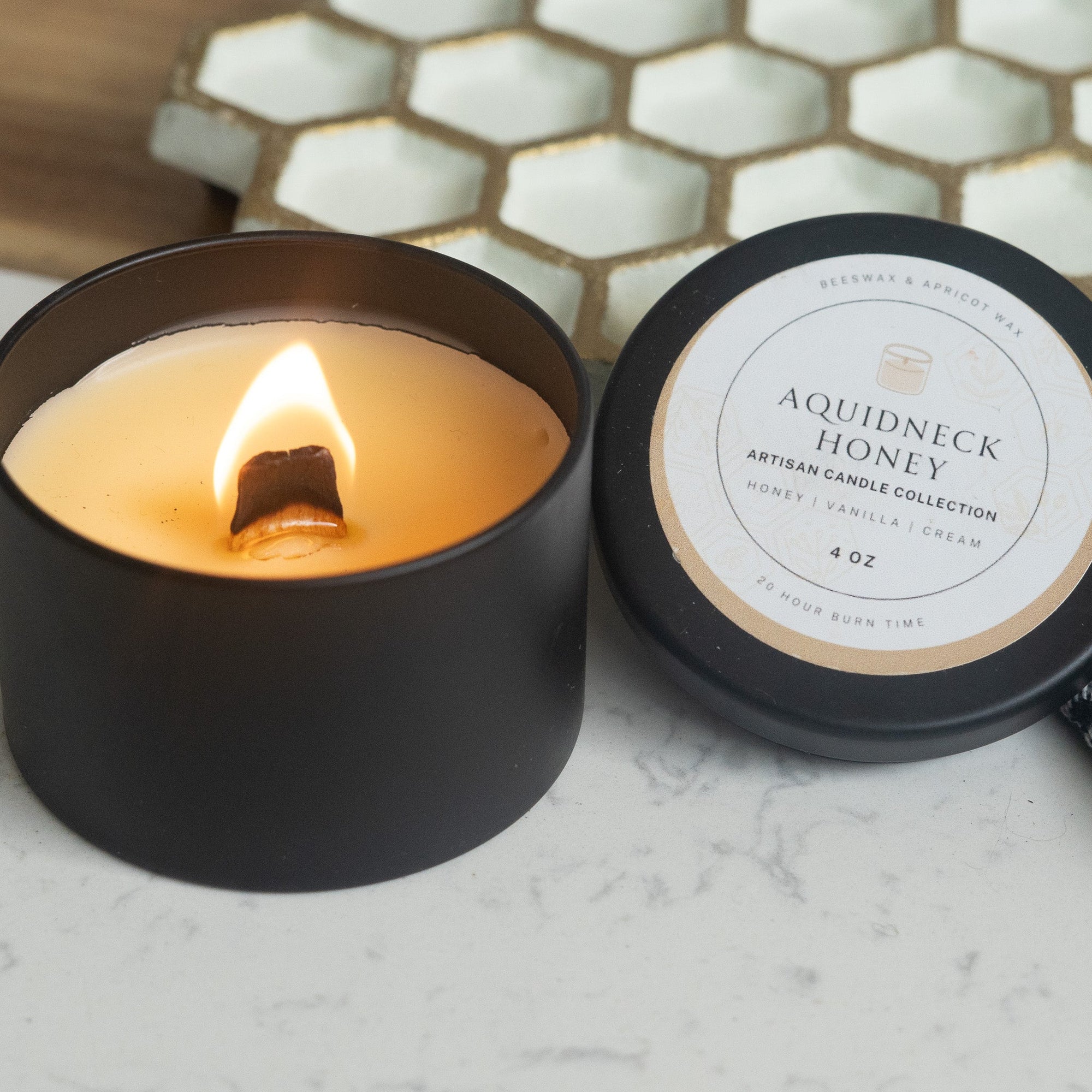 Honey & Vanilla Beeswax Candle