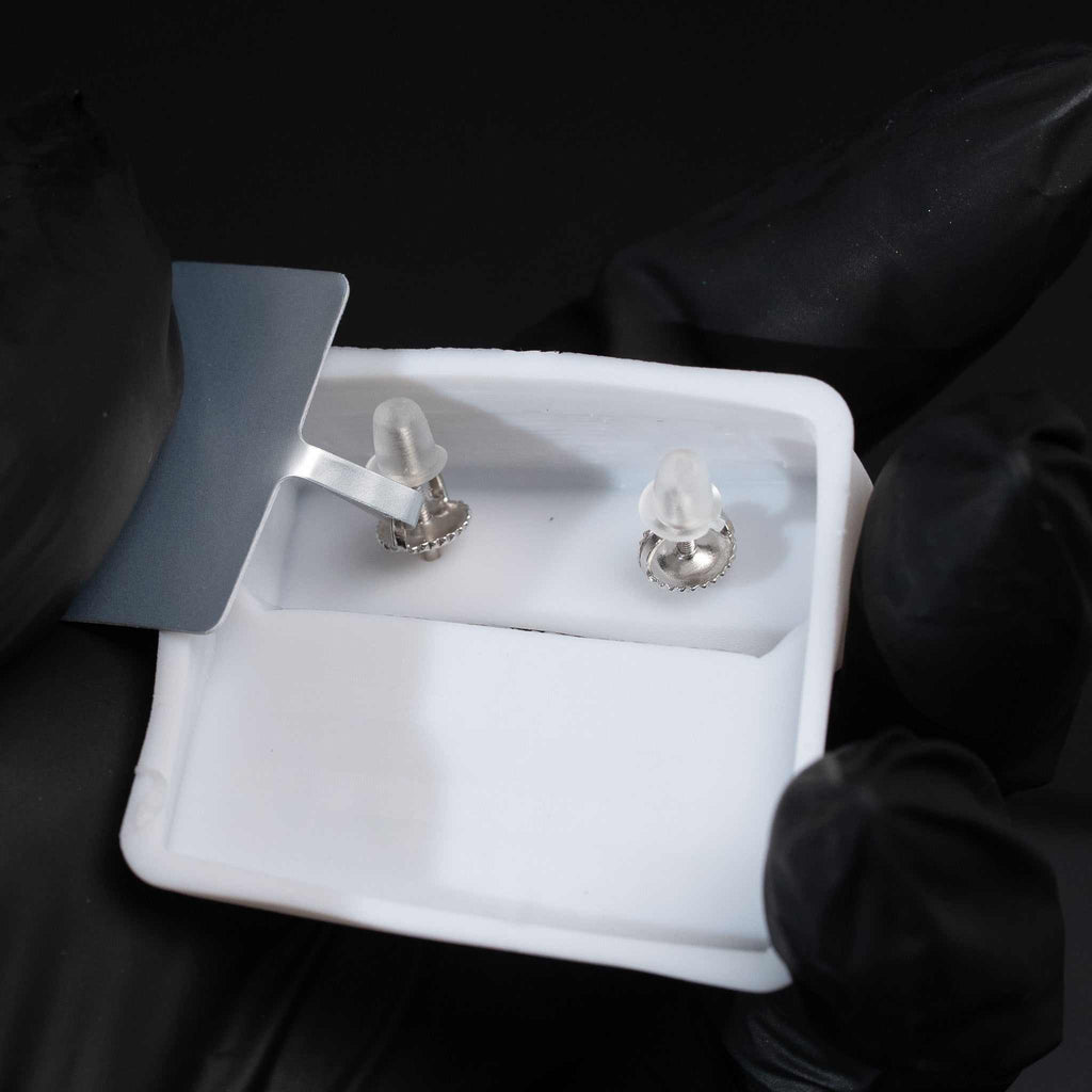 Moissanite Square Kite Stud Earrings 925 Sterling Silver Screw Back