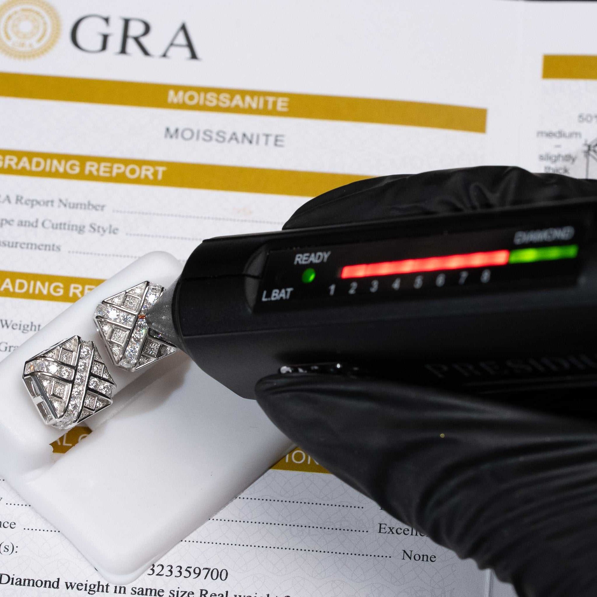 Moissanite Square Stud Earrings 925 Sterling Silver Screw Back