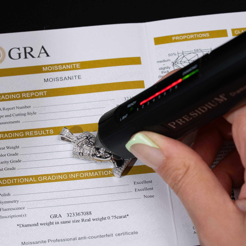 Nefertiti Pendant Moissanite 925 Sterling Silver Egyptian Queen