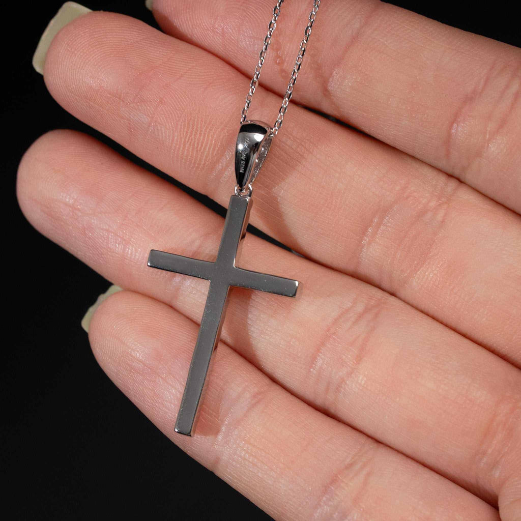 Moissanite Cross Necklace for Women – 925 Sterling Silver