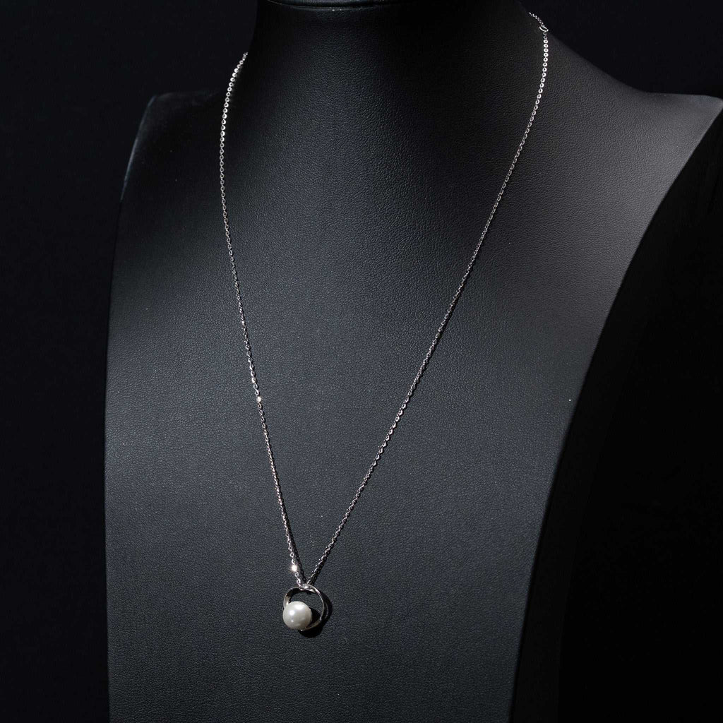 Cultured Pearl 925 Sterling Silver Women Necklace