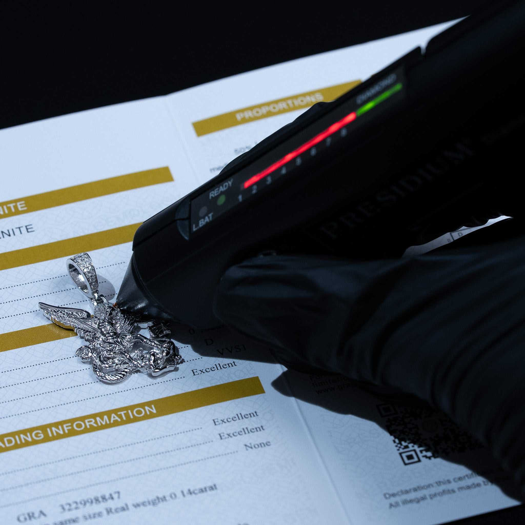 Moissanite St. Michael The Archangel Pendant 925 Sterling Silver