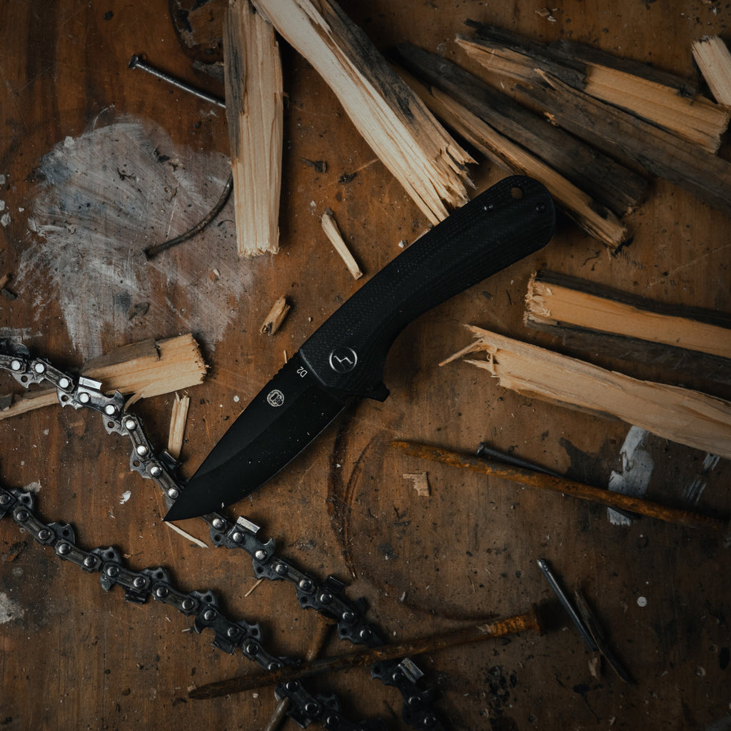 Holtzman's The Peasant Folding Pocket Knife Giftset for Men and Women (Black and Blue)