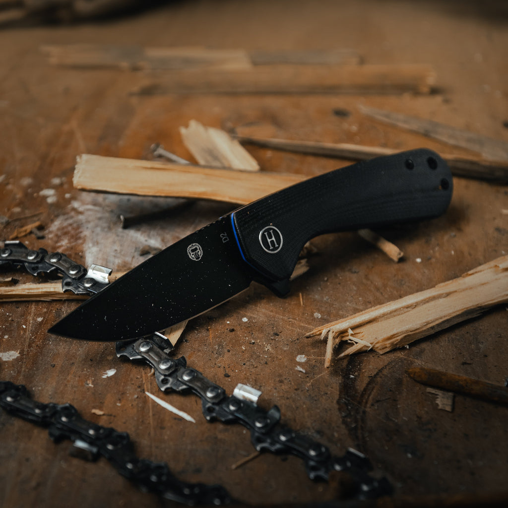 Holtzman's The Peasant Folding Pocket Knife Giftset for Men and Women (Black)