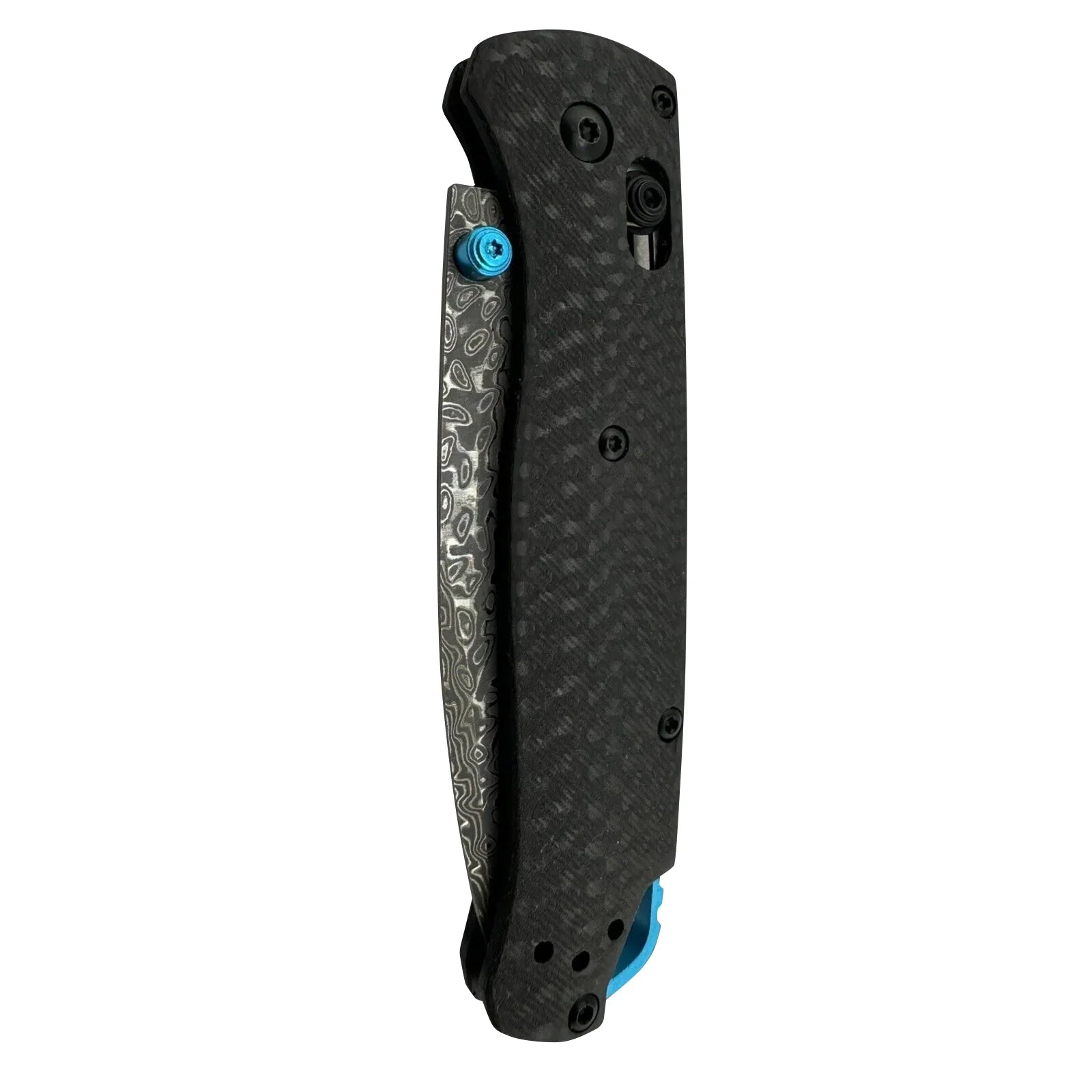 Damascus Folding Knife Carbon Fiber Handle with Pocket Clip - EDC Tactical Blade