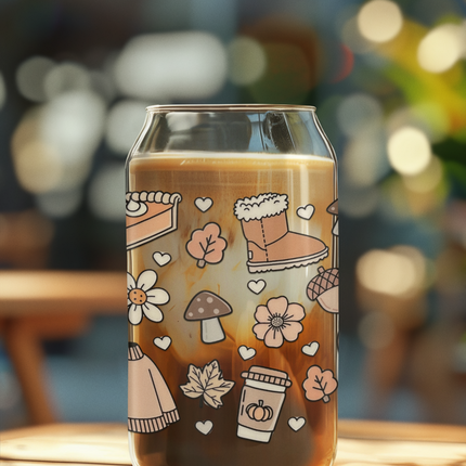 Sweater Weather 16oz. Glass Cup