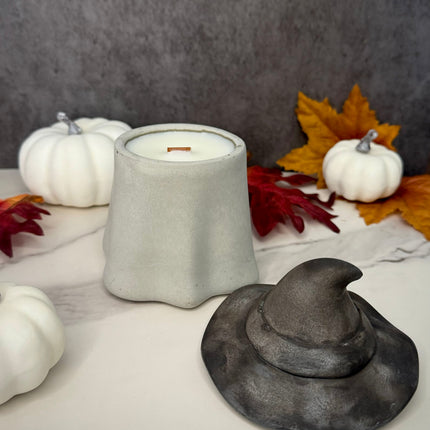 Spooky Season Halloween Candle with Cozy Crackling Wood Wick