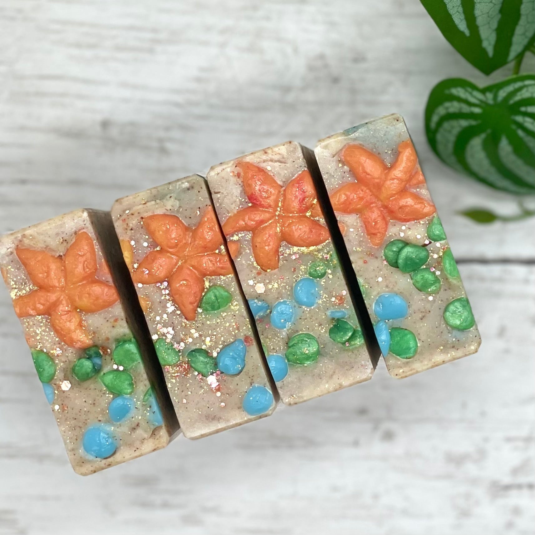 Sea Glass Beach Soap | Tallow & Goat Milk Artisan Bar | Fresh Ocean Breeze Scent | Handcrafted Starfish Design