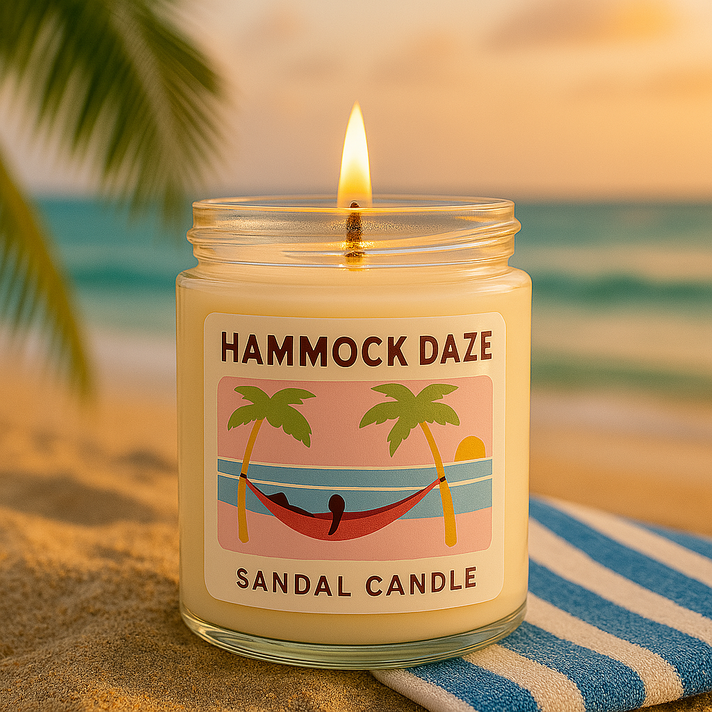 Hammock Daze – Scented Candle, 9 oz Jar, Amber, Agave & Melon