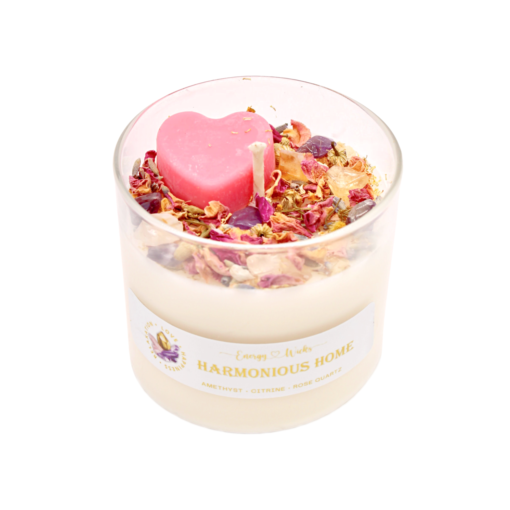 Harmonious Home Crystal Candle