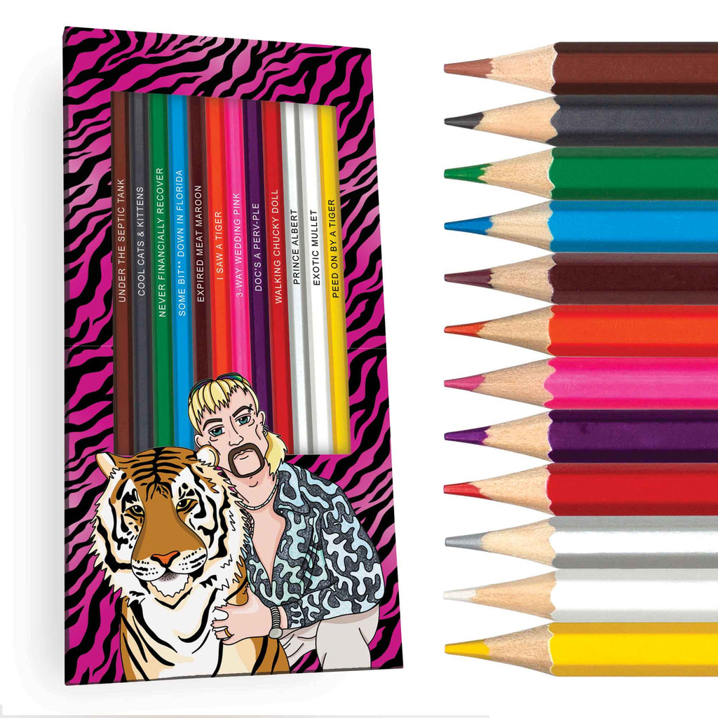 Exotic Colors Colored Pencils & Coloring Pages for Fans of Tiger King