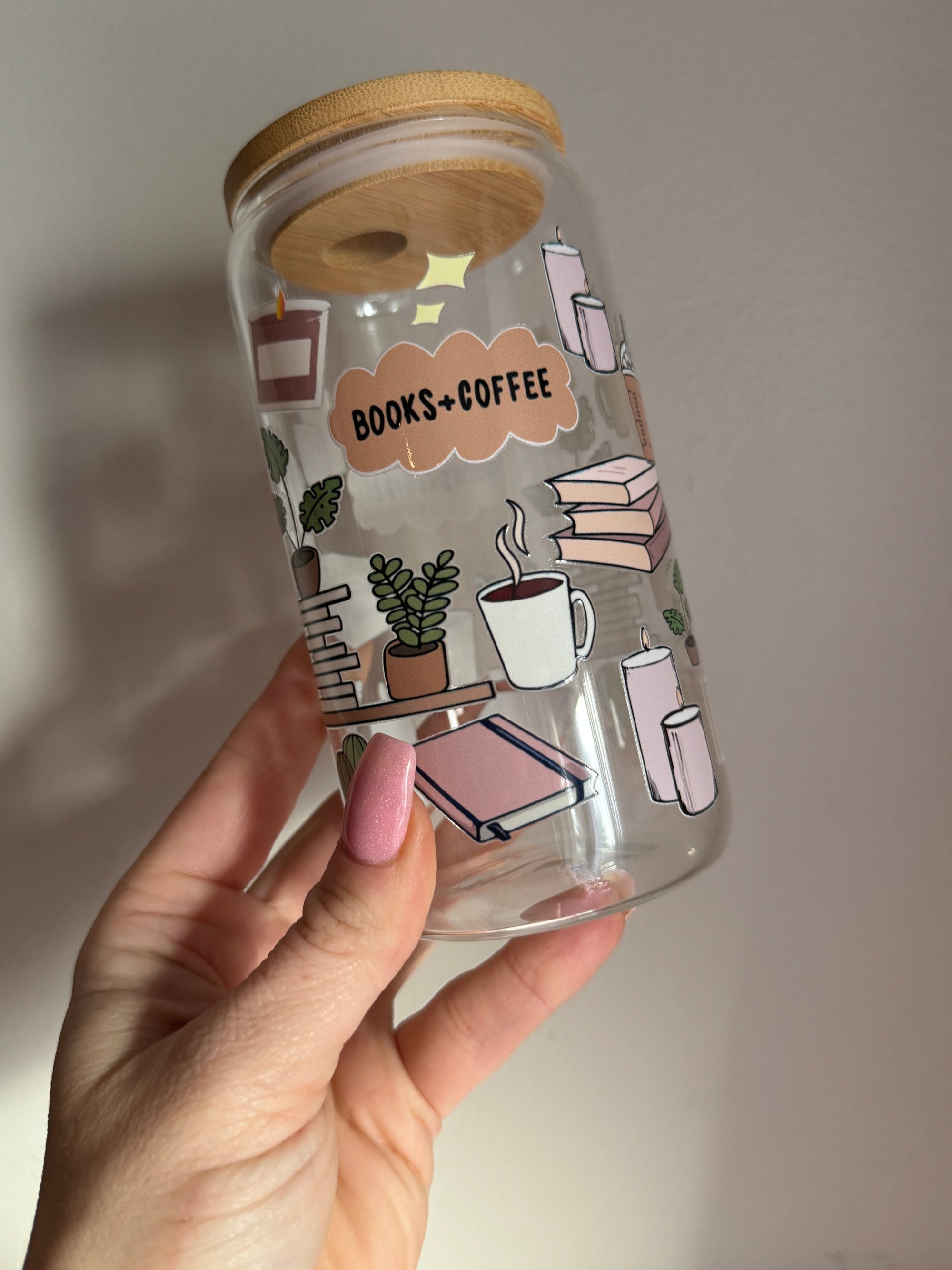 Books and Coffee Glass