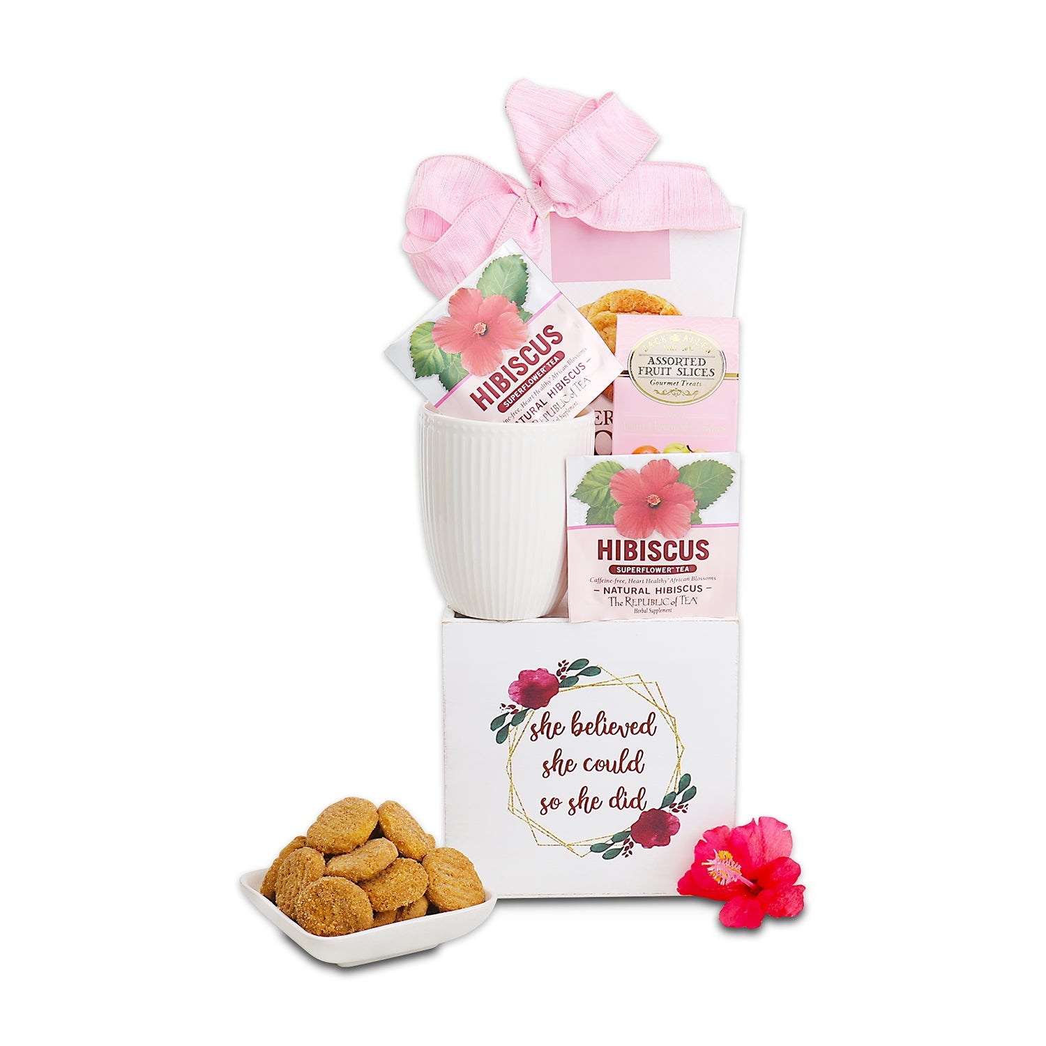 She Believed Wood Box Gift Basket