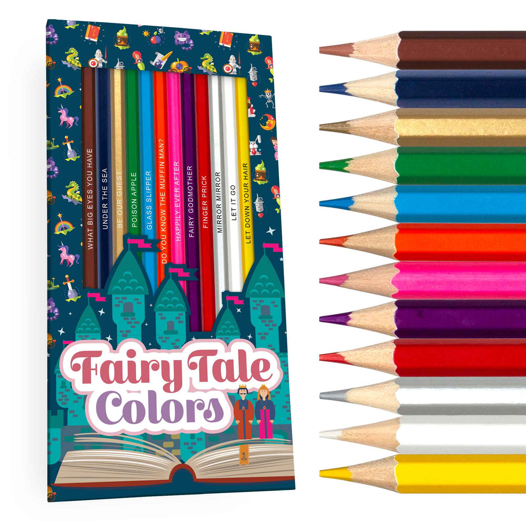 Fairy Tale Colors Colored Pencil Set & Coloring Pages