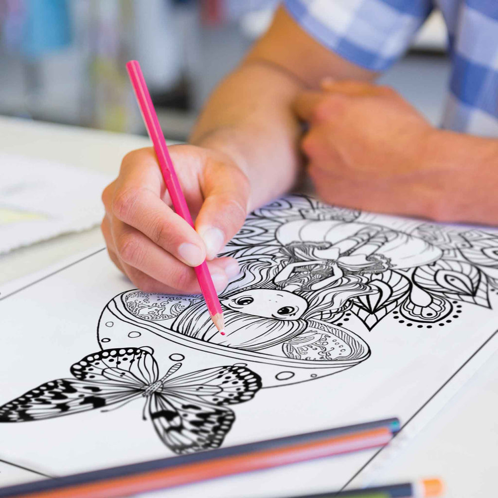 Fairy Tale Colors Colored Pencil Set & Coloring Pages