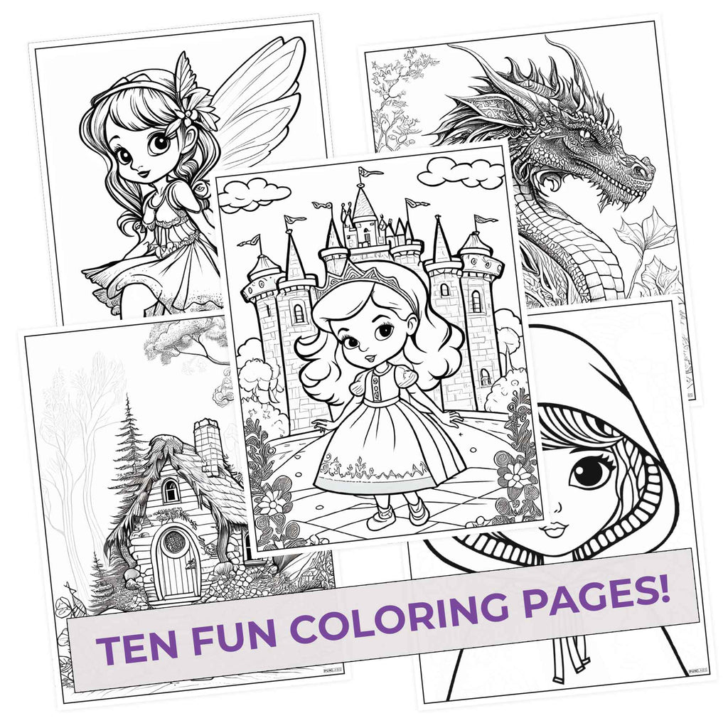 Fairy Tale Colors Colored Pencil Set & Coloring Pages