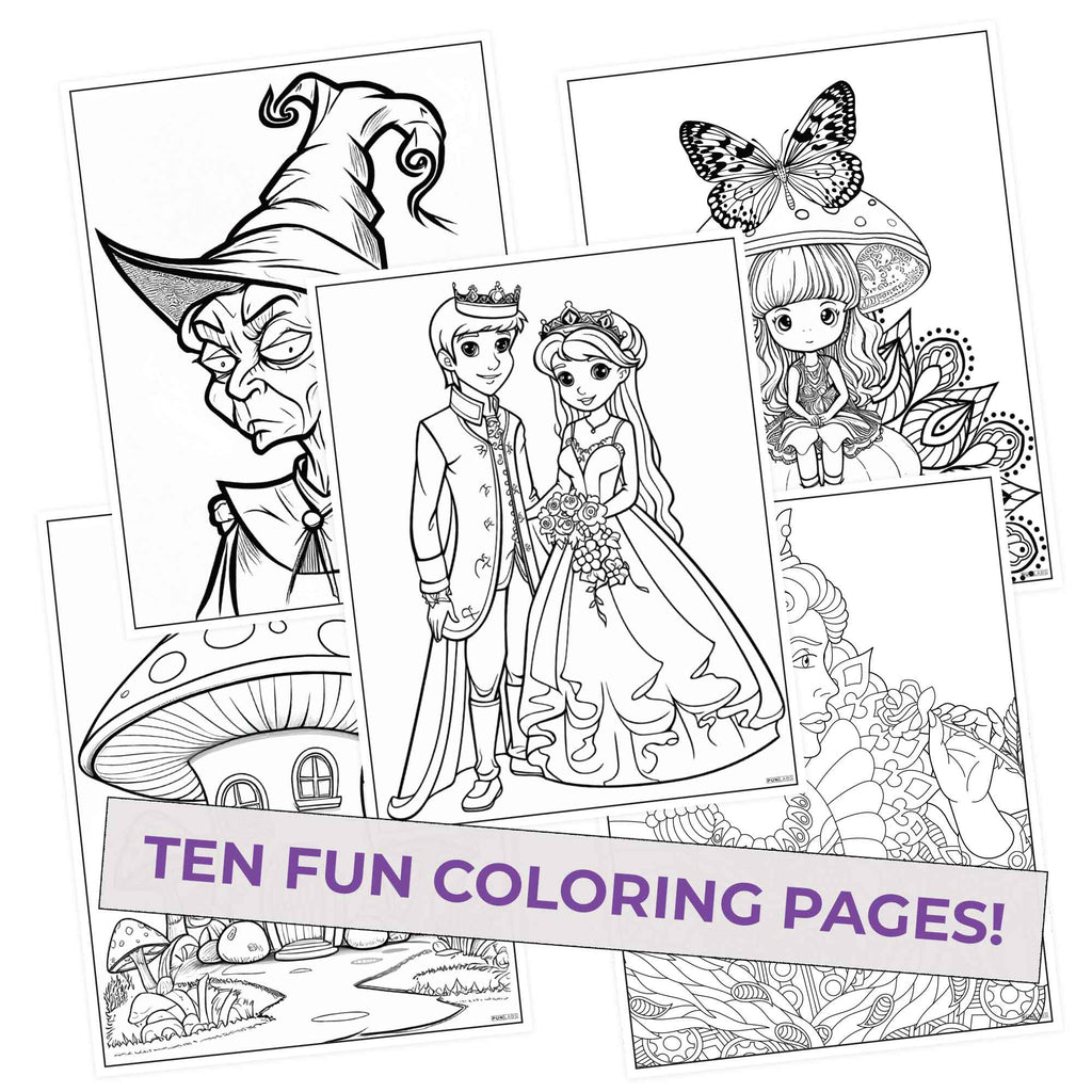 Fairy Tale Colors Colored Pencil Set & Coloring Pages