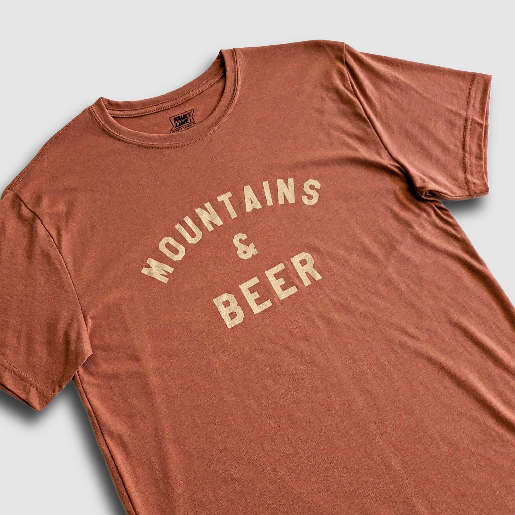 Mountains & Beer Sustainable Tee - Rust