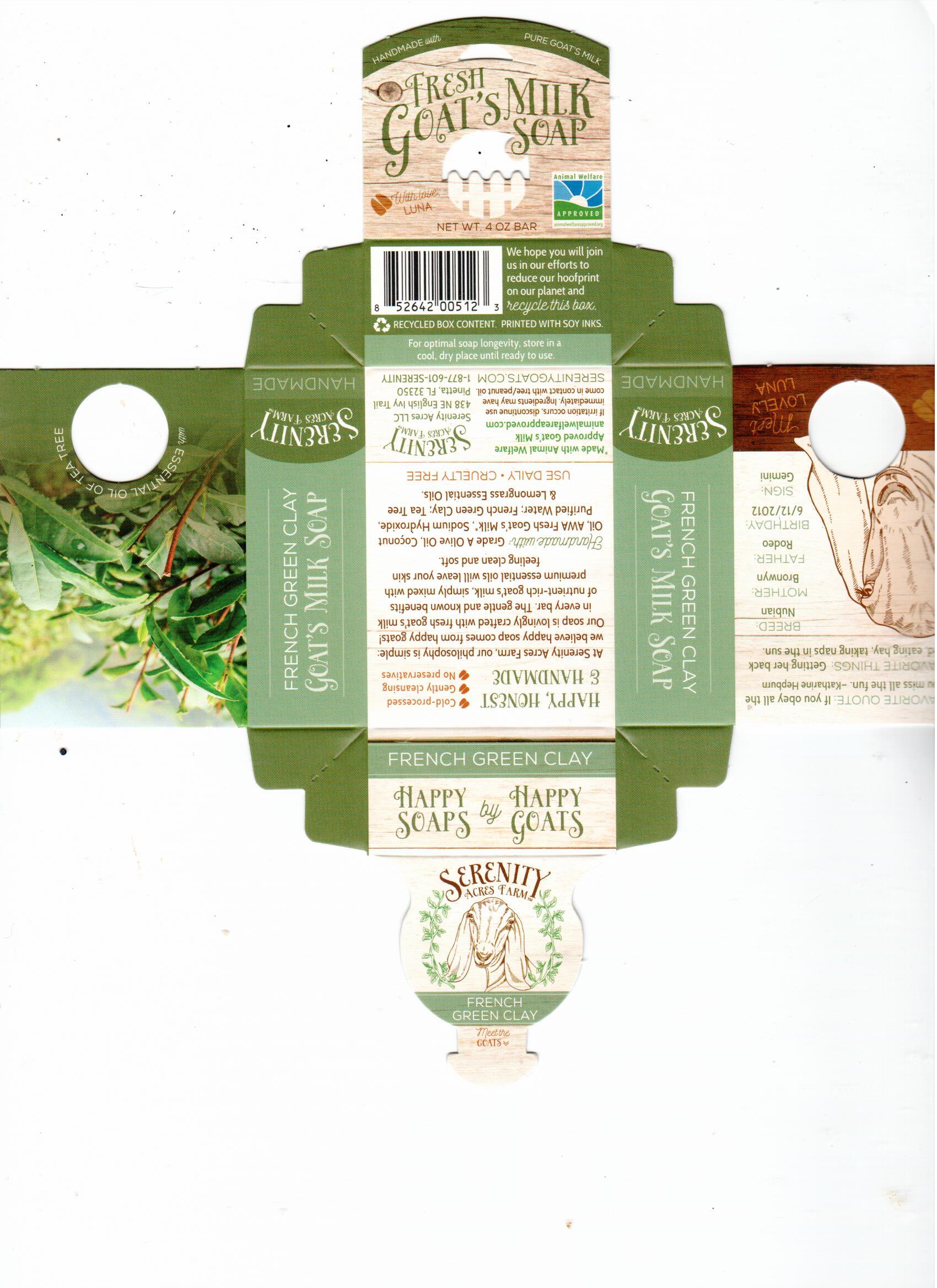 Goat's Milk Soap – French Green Clay