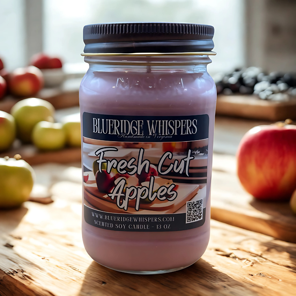 Fresh Cut Apples – Apple Scented Soy Candle | 16 oz Mason Jar
