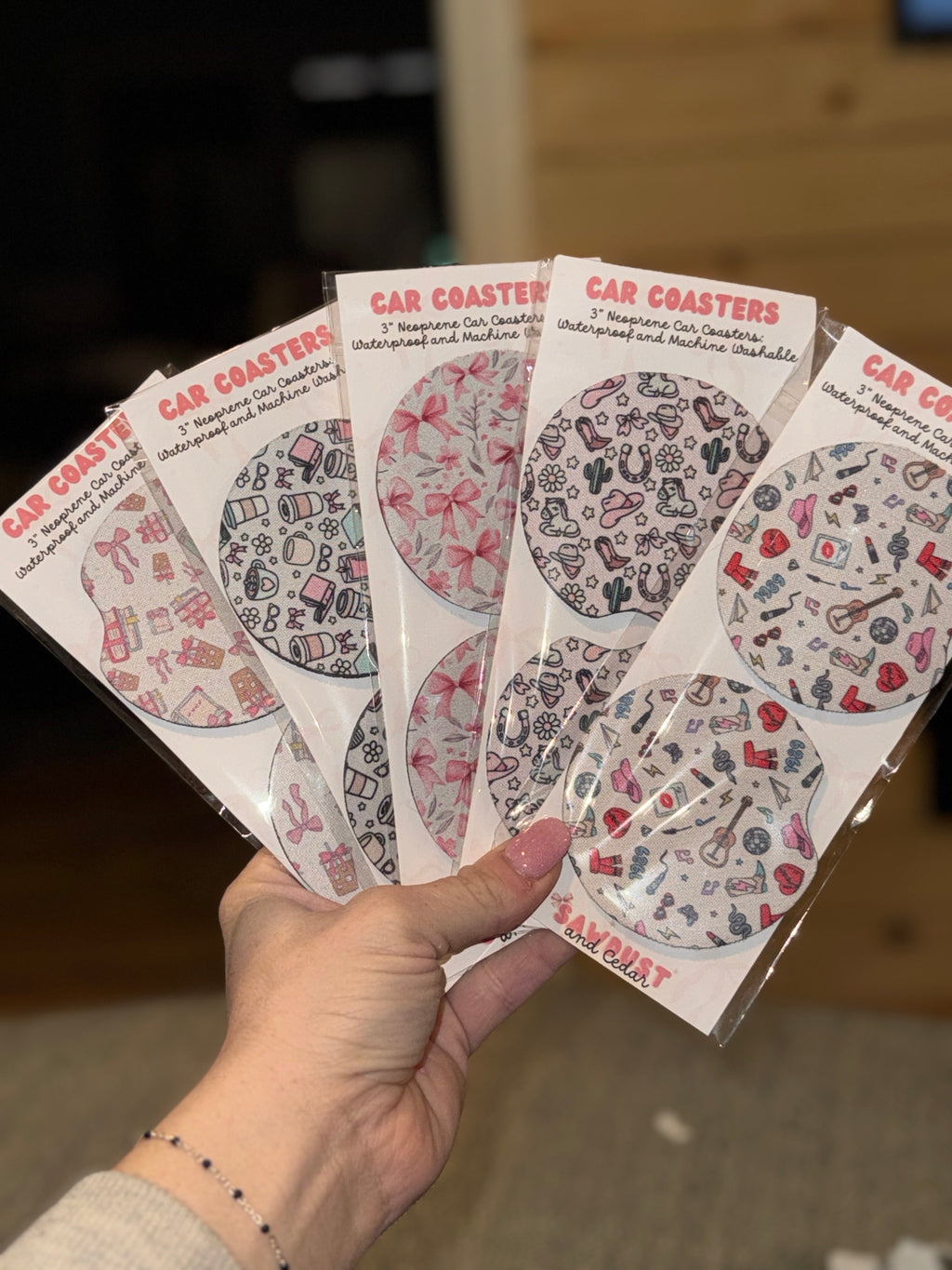 Cozy Reader Car Coasters